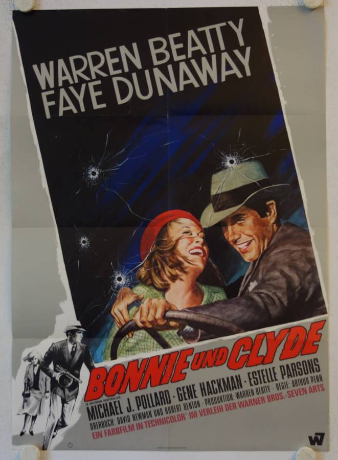 Bonnie und Clyde originales deutsches Filmplakat